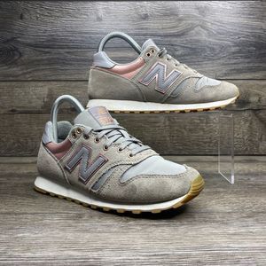 Women's New Balance 373 Suede Gray Pink Running Sneakers WL373KPS Shoes Size 6